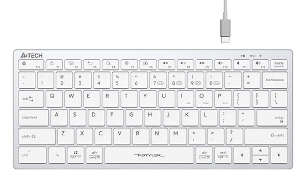 Клавиатура A4tech FBX51C Grayish White Fstyler